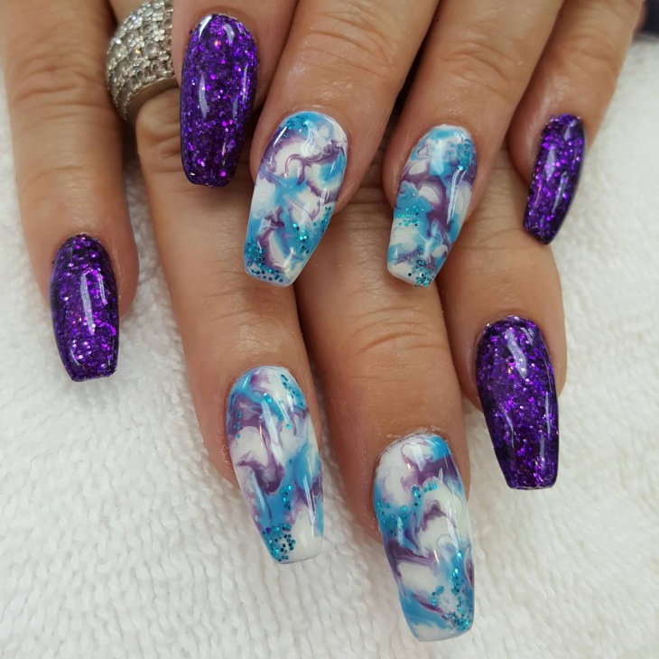 ocean themed nail design