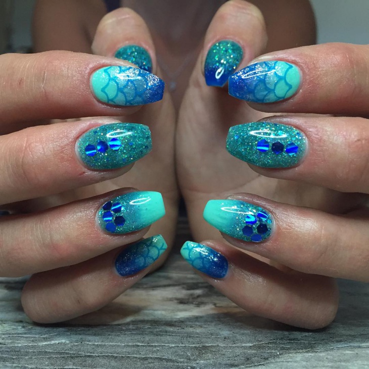ocean summer nail art