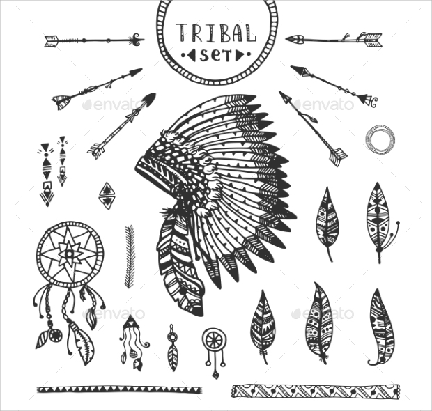 tribal vector elements collection