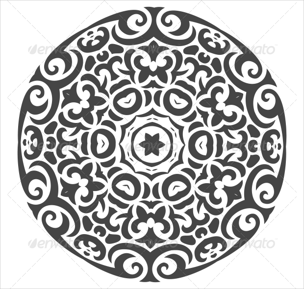 abstract vector ornament in tribal style