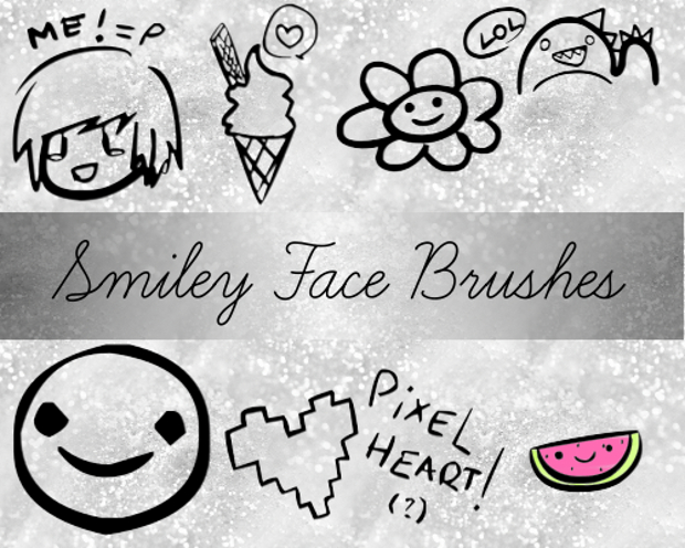 smile face brushes