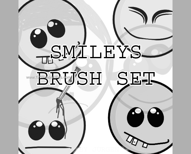 cute smileys brush set