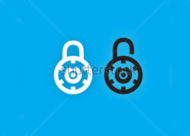 vector lock icon set
