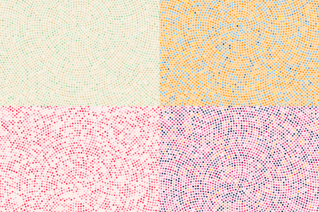colorful round mosiac patterns