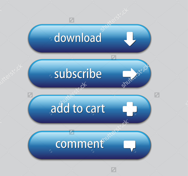 high quality blue call to action buttons vector
