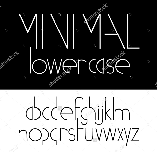 minimal abstract font