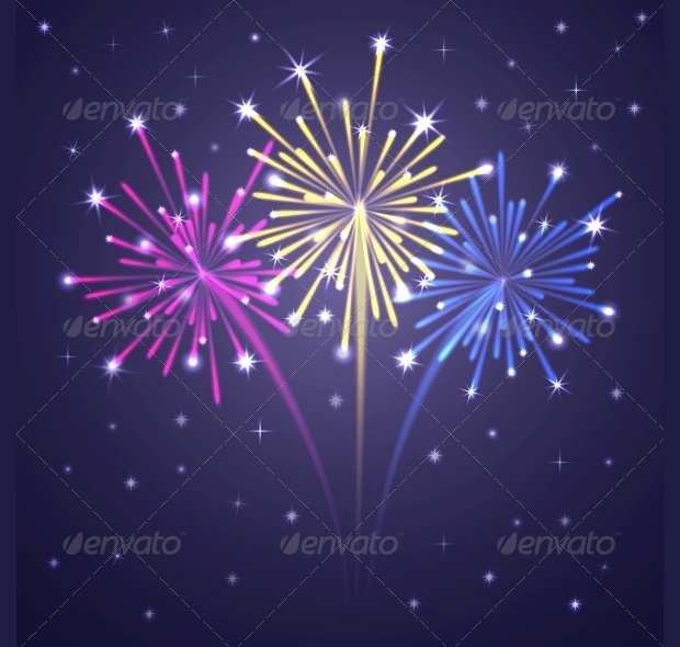fireworks vector illustration