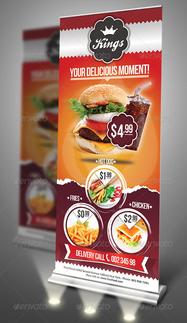 fast food promotion banner