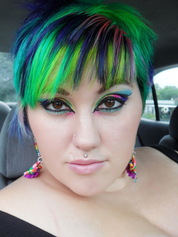 colorful tinkerbell makeup idea
