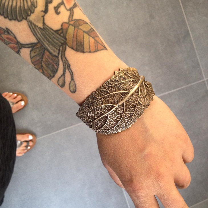 bronze leaf bracelet design