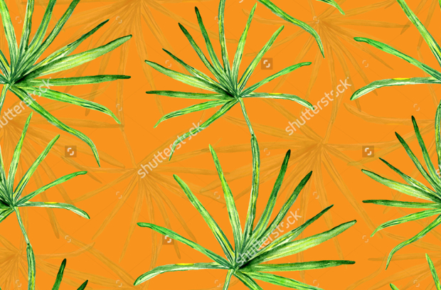 abstract watercolor tropical pattern
