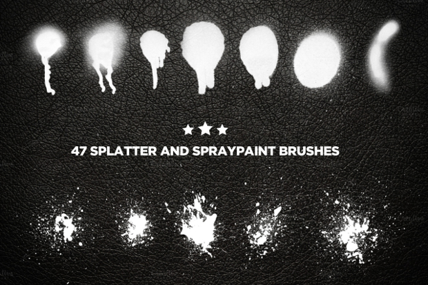 spray paint splatter brushes