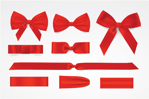red bow vector illustration