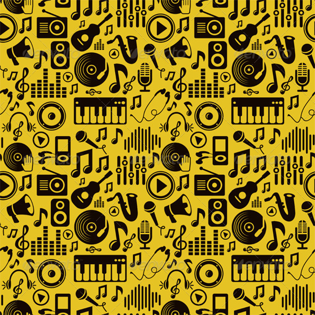seamless music pattern