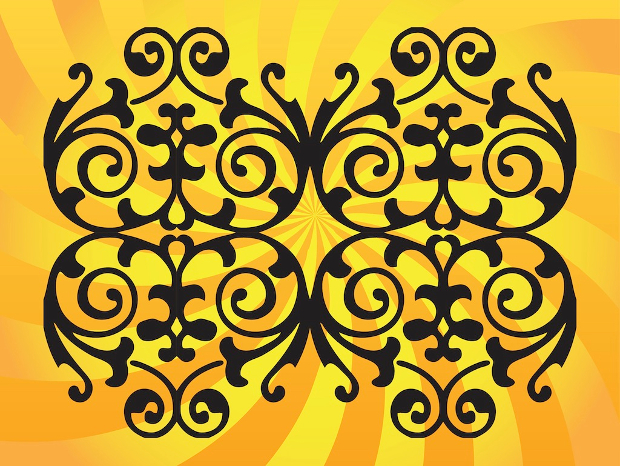 abstract floral ornament vector
