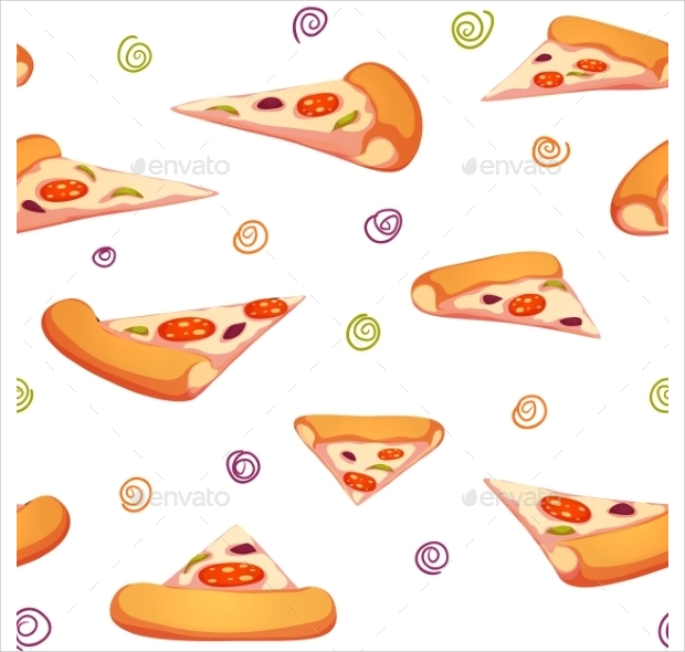 vector seamless pizza pattern