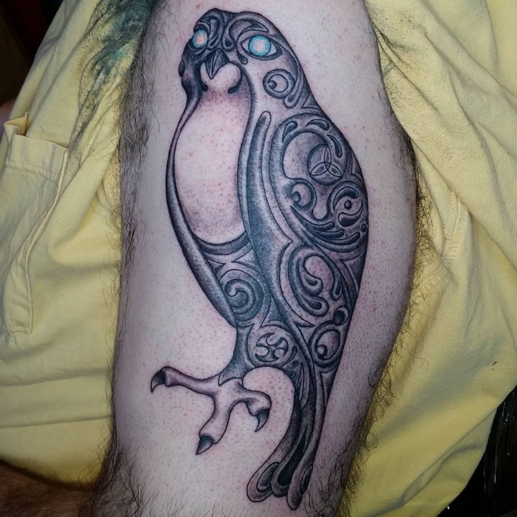 celtic hawk tattoo design