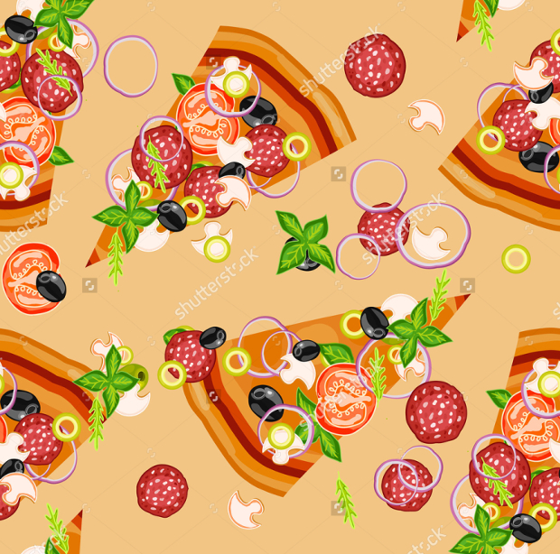 high quality pizza seamless pattern