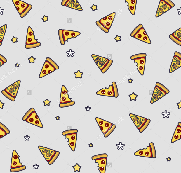 simple pizza vector pattern