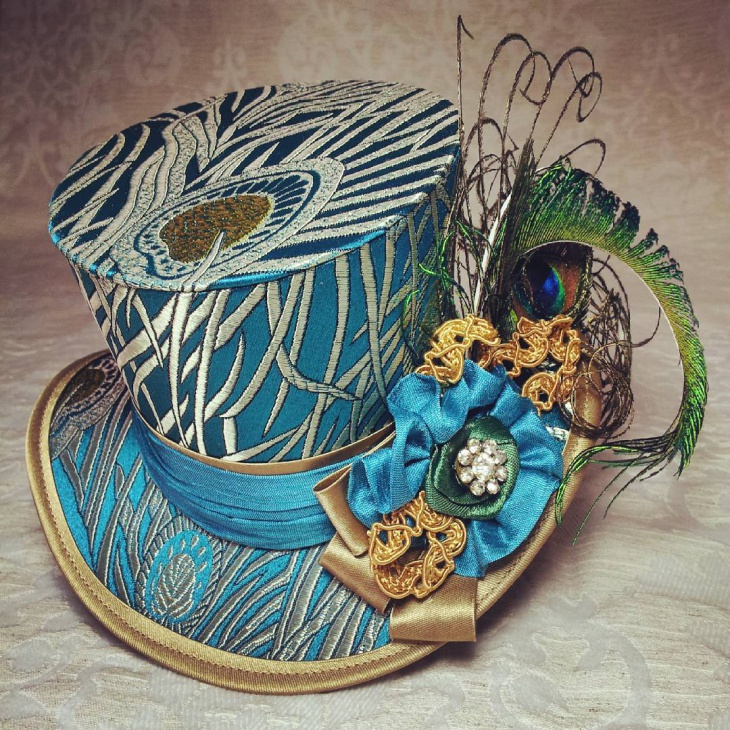 peacock feather hat