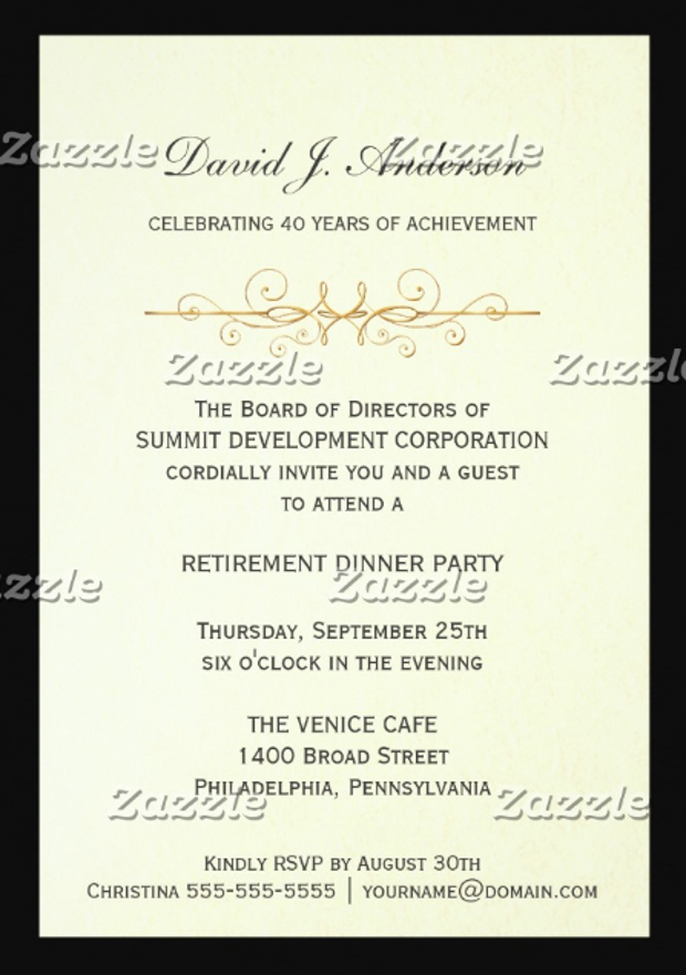 Corporate Retirement Party Invitations