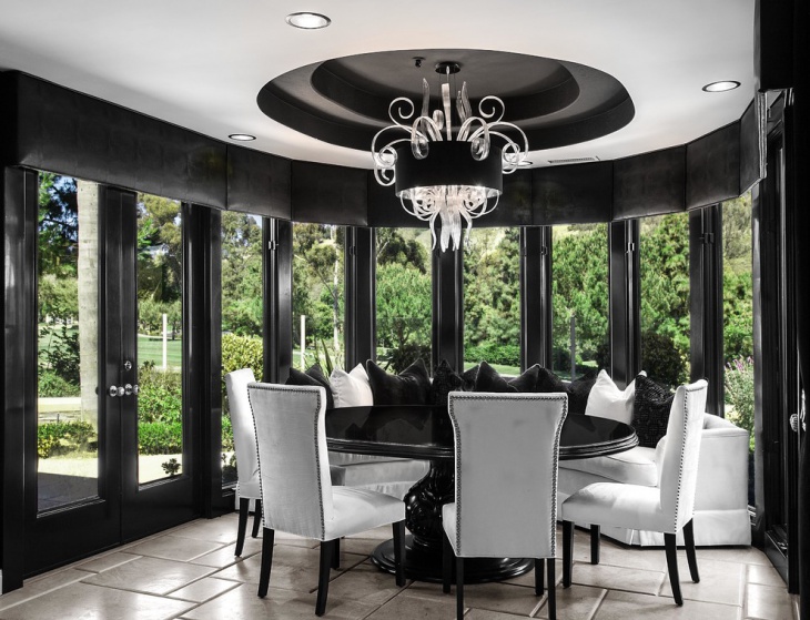 black and white dining room idea 