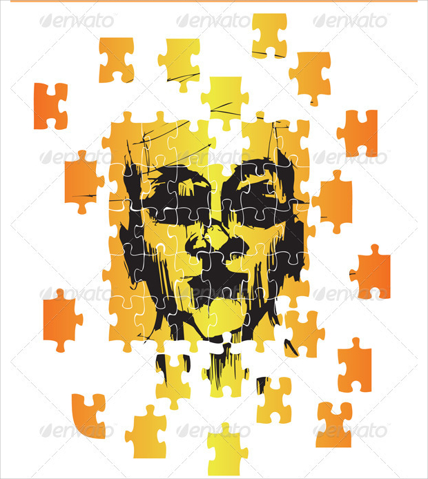 puzzle monster vector