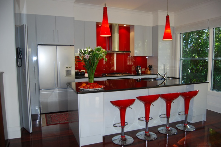 cherry red kitchen cabinets 