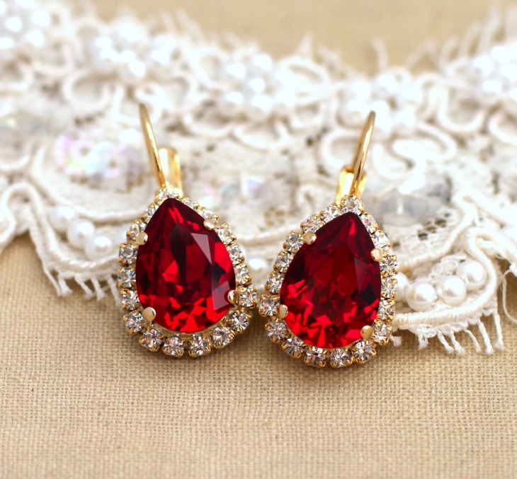 antique ruby earrings 