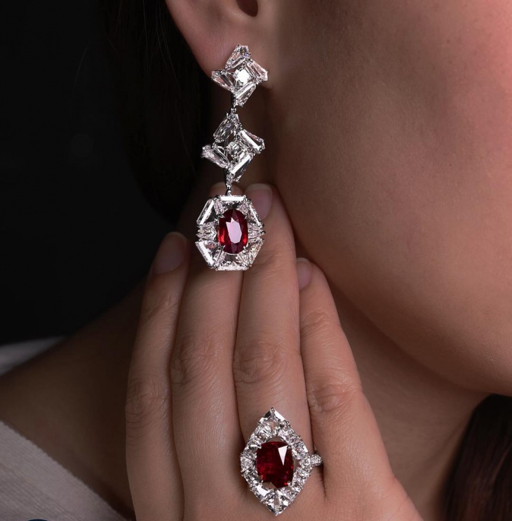 diamond and rubies earrings 
