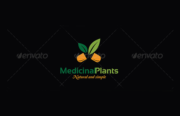 medicinal plants logo template