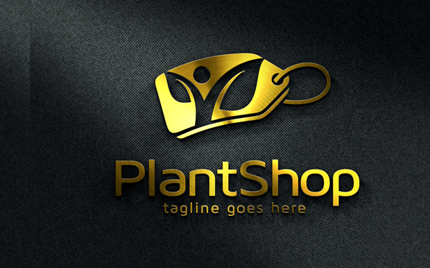 plant shop logo template