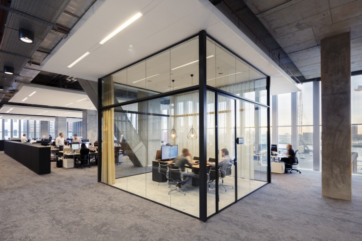 standing glass office partition