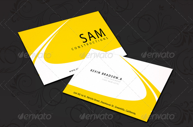 construction company business card design