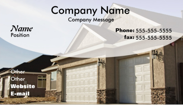 home construction business card design