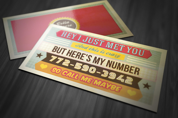 funny retro style business card