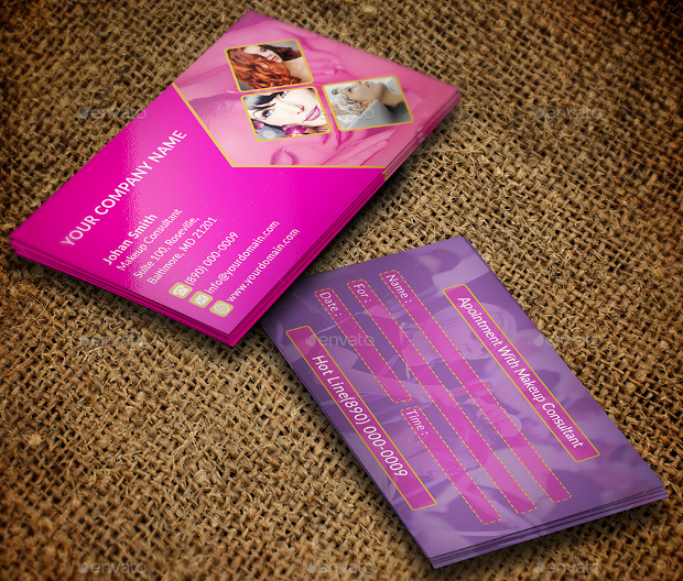 Beauty spa business card design