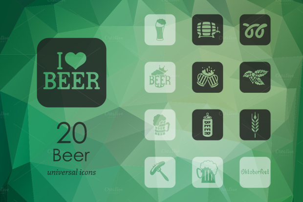 set of beer icons