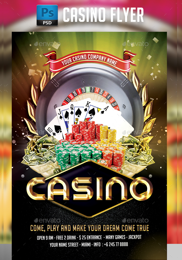 Casino Flyer PSD Template