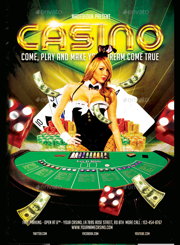 Modern Party Casino Flyer