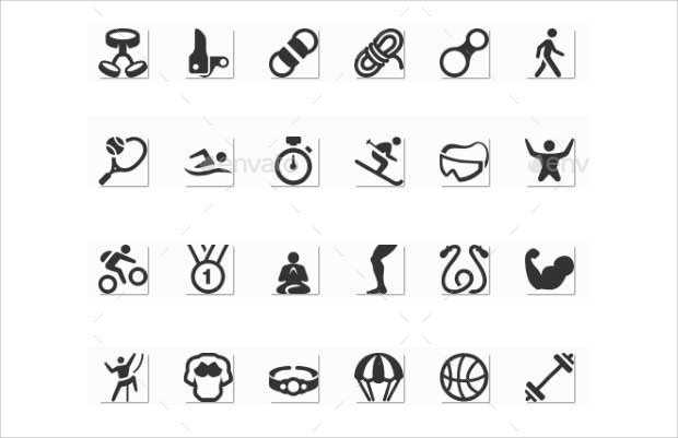 sport activity flat icons