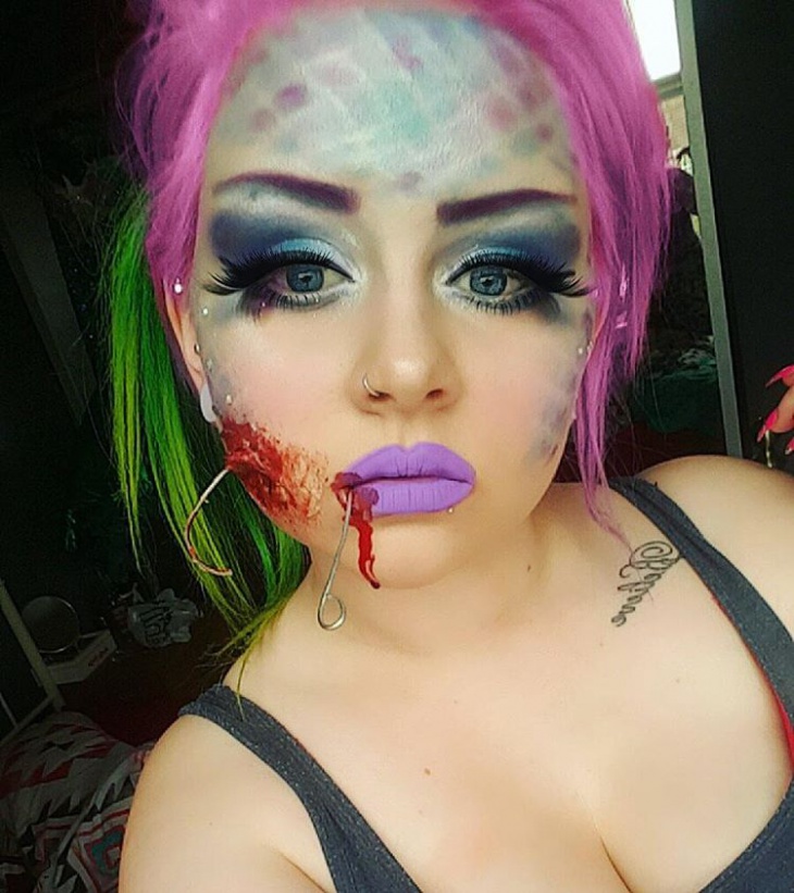 scary scales makeup design
