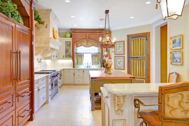 french rustic kitchen island
