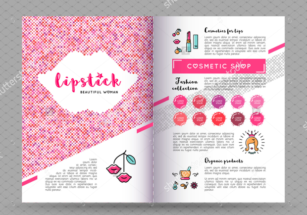 Beauty Makeup and Lipstick Collection Brochure