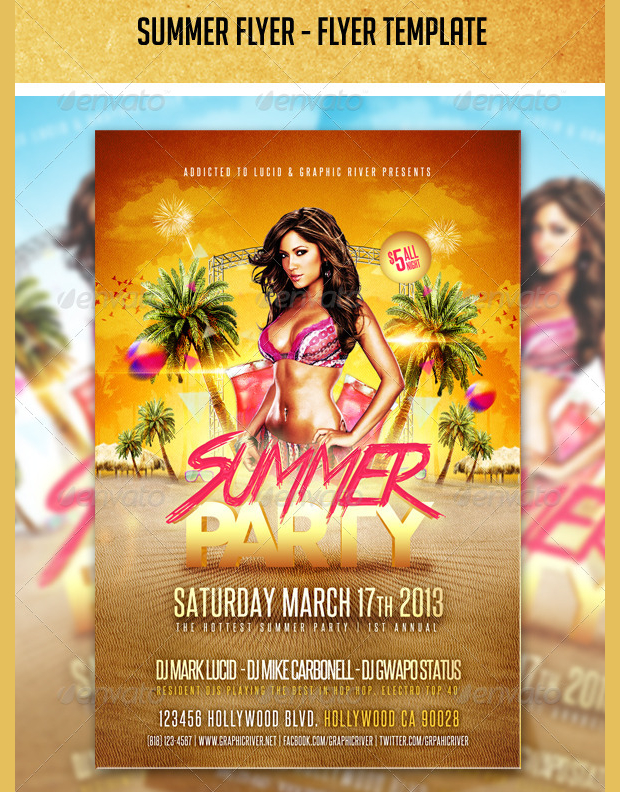 Yellow Summer Party Flyer