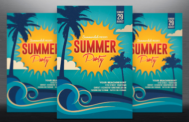Fully Layered Summer Party Flyer