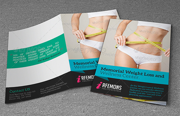 Fitness and Weight Loss Bi-fold Brochure