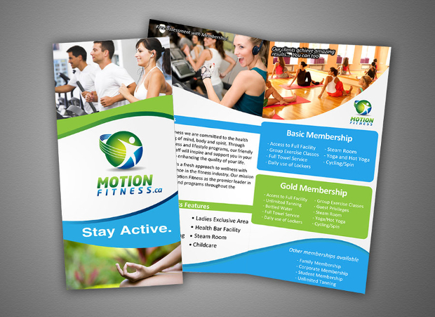 Motion Fitness Brochure Design