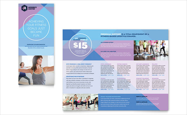 Aerobics Center Brochure Template