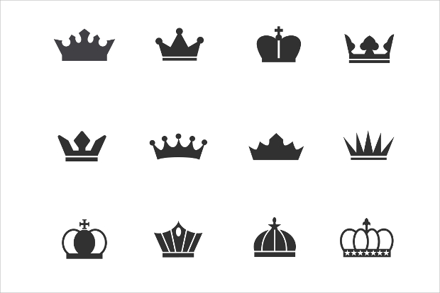traditional royal crown icons